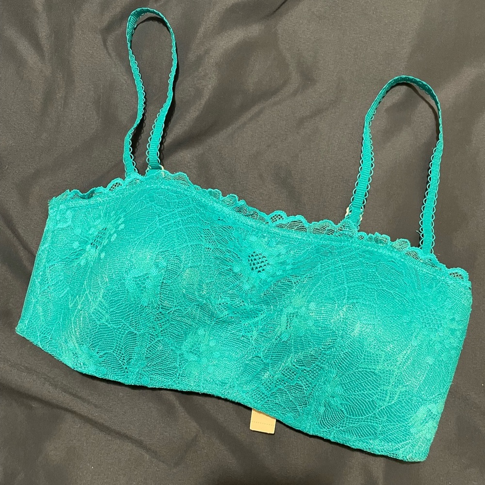 NWT Victoria's Secret Sexy Tee Lightly Lined Wireless Lace Mesh Bandeau Bralette